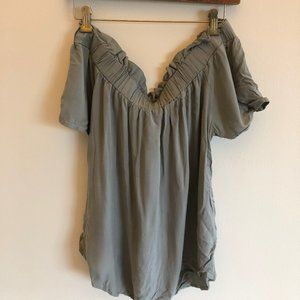 Mint Green Off the Shoulder Tee